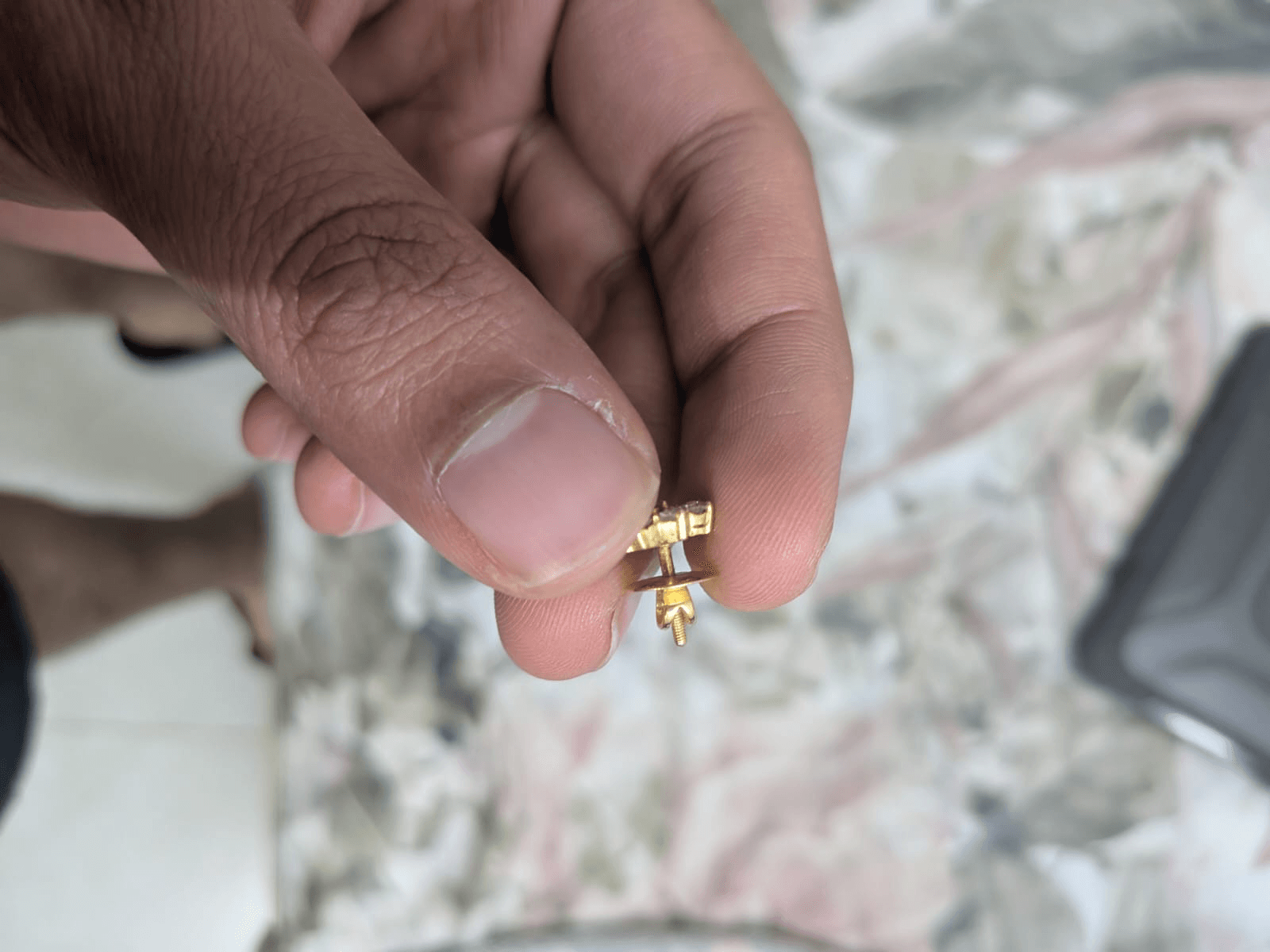 18K Gold Diamond Floral Cluster Stud Earrings — Pair